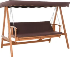 Outsunny Hollywoodschommel Hout Tuinschommel Schommelbank Ligfunctie 3 Personen 84A-185 -Tuinwereld Verkoop 1200x972 1
