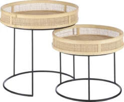 Mica Decorations Leandro Bijzettafel - Set Van 2 - H45 X Ø45 Cm - Zwart 15 Mica Decorations Leandro Bijzettafel - Set Van 2 - H45 X Ø45 Cm - Zwart -Tuinwereld Verkoop 1200x983 3