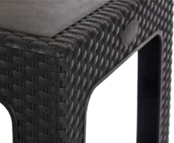 Rotan Bijzettafeltje/plantenverhoger Antraciet Grijs 47 X 47 X 42 Cm Voor Binnen/buiten -Tuinwereld Verkoop 1200x988