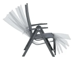 Garden Impressions - Sol Verstelbare Tuinstoel - Aluminium - Zwart -Tuinwereld Verkoop 1200x990