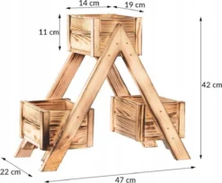 Merkloos Springos Bloembak | Bloembakken Voor Buiten | Plantenladder | 47 X 22 X 42 CM -Tuinwereld Verkoop 1200x992 6