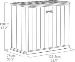 Keter Patio Store Opbergkast - 139,5x77x120cm - Grijs -Tuinwereld Verkoop 1200x995 1
