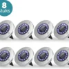 ForDig Solar Grondspots (8 Stuks) - RVS Grond Spots Op Zonne-energie Met 16 LED Spotjes - 10 Uur Buiten Verlichting In Tuin - IP65 Waterdicht - Tuinverlichting Lamp - Buitenverlichting Tuinlamp