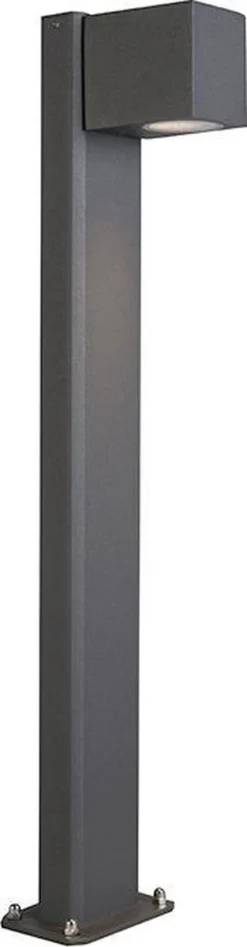QAZQA Baleno - Moderne Staande Buitenlamp | Staande Lamp Voor Buiten - 1 Lichts - H 650 Mm - Donkergrijs - Buitenverlichting