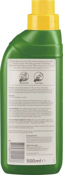 Pokon Groene Planten Voeding - 500ml - Plantenvoeding - 20ml Per 1L Water 9 Pokon Groene Planten Voeding - 500ml - Plantenvoeding - 20ml Per 1L Water -Tuinwereld Verkoop 433x1200