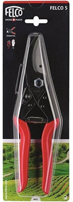 Felco 5 Snoeischaar - Voor Grote Handen - Max. Knipdiameter 25 Mm - Lengte 225 Mm -Tuinwereld Verkoop 435x1200