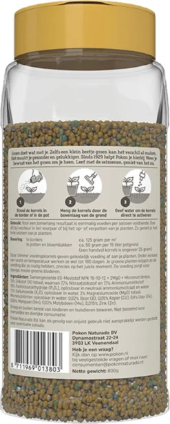 Pokon Voedingskorrels Voor Groene Planten - 800gr - 180 Dagen Voeding - Plantenvoeding 10 Pokon Voedingskorrels Voor Groene Planten - 800gr - 180 Dagen Voeding - Plantenvoeding -Tuinwereld Verkoop 482x1200 1
