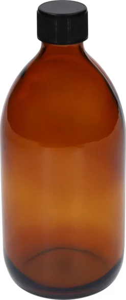 QUVIO Sprayfles - Spuitfles - Plantenspuit - Schoonmaak Spuit - Huishoudspray - Leeg/Hervulbaar - Kamerspray - Allesreiniger - Glazen Sprayflacon - Waterspuit - Kappersspuit - 500 Ml - Glas - Bruin - Zwart -Tuinwereld Verkoop 506x1200