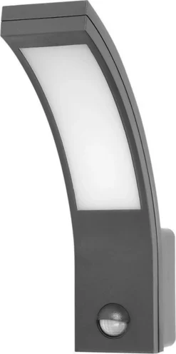Buitenlamp Met Bewegingssensor PIRYT - Buitenverlichting Met IP54 -Tuinverlichting 4000K - Muurlamp 800lm - Wandlamp Buiten - Grijs