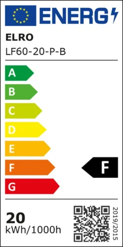ELRO LF60 Design LED Buitenlamp Met Bewegingssensor - 20W – 1600LM – IP54 Waterdicht - Zwart -Tuinwereld Verkoop 600x1200
