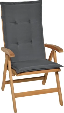 Beautissu Loft HL – Set Van 4 Tuinkussens Hoge Rug 120x50x6 Cm Kussen Grafiet Grijs Tuinstoelkussens Zitkussen Tuinstoel -Tuinwereld Verkoop 682x1200