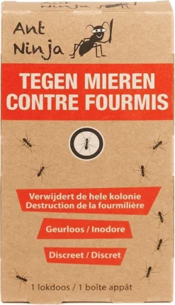 Ant Ninja - Mierenlokdoos -dicreet En Geurloos - Lokdoos Mieren - Verwijdert De Hele Kolonie - Mierenplaag - Ongedierte Verwijderen