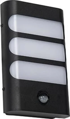 QAZQA Gaev - Moderne LED Wandlamp Met Bewegingsmelder | Bewegingssensor | Sensor Voor Buiten - 1 Lichts - D 5 Cm - Zwart - Buitenverlichting -Tuinwereld Verkoop 712x1200 1