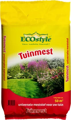 ECOstyle Tuinmest Organische Meststof - Border & Siertuin - Natuurlijke Meststof Gazon - 120 Dagen Voeding- 50 M² - 5 KG -Tuinwereld Verkoop 716x1200 1