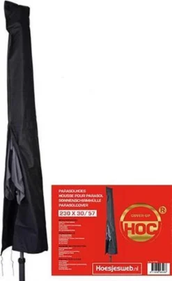 Parasolhoes - Hoes Ronde Stokparasol T/m ø 4m - Hoes Vierkante Stokparasol 3mx3m - Zware Dikke Kwaliteit -Tuinwereld Verkoop 736x1200