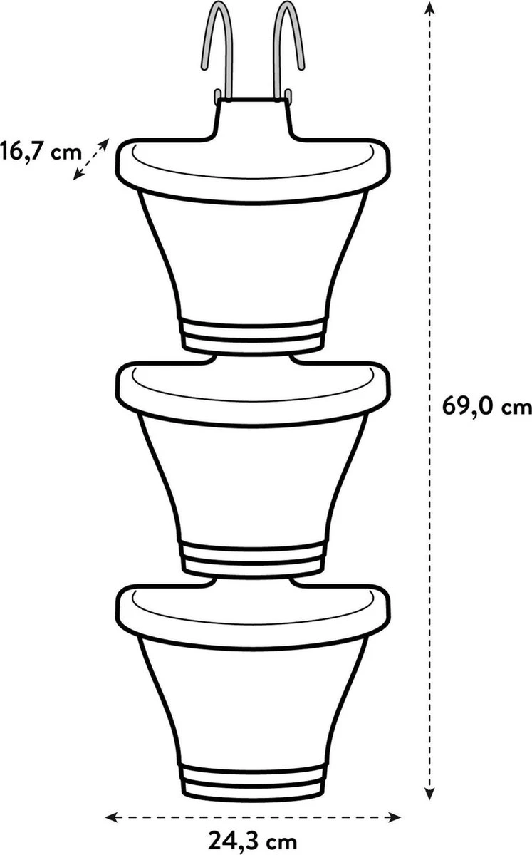 Elho Corsica Vertical Forest 24 - Bloempot Voor Balkonbuiten - Ø 26.7 X H 29.7 Cm - Wit/Wit 7 Elho Corsica Vertical Forest 24 - Bloempot Voor Balkonbuiten - Ø 26.7 X H 29.7 Cm - Wit/Wit - Afbeelding 7