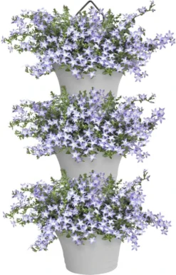 Elho Corsica Vertical Forest 24 - Bloempot Voor Balkonbuiten - Ø 26.7 X H 29.7 Cm - Wit/Wit