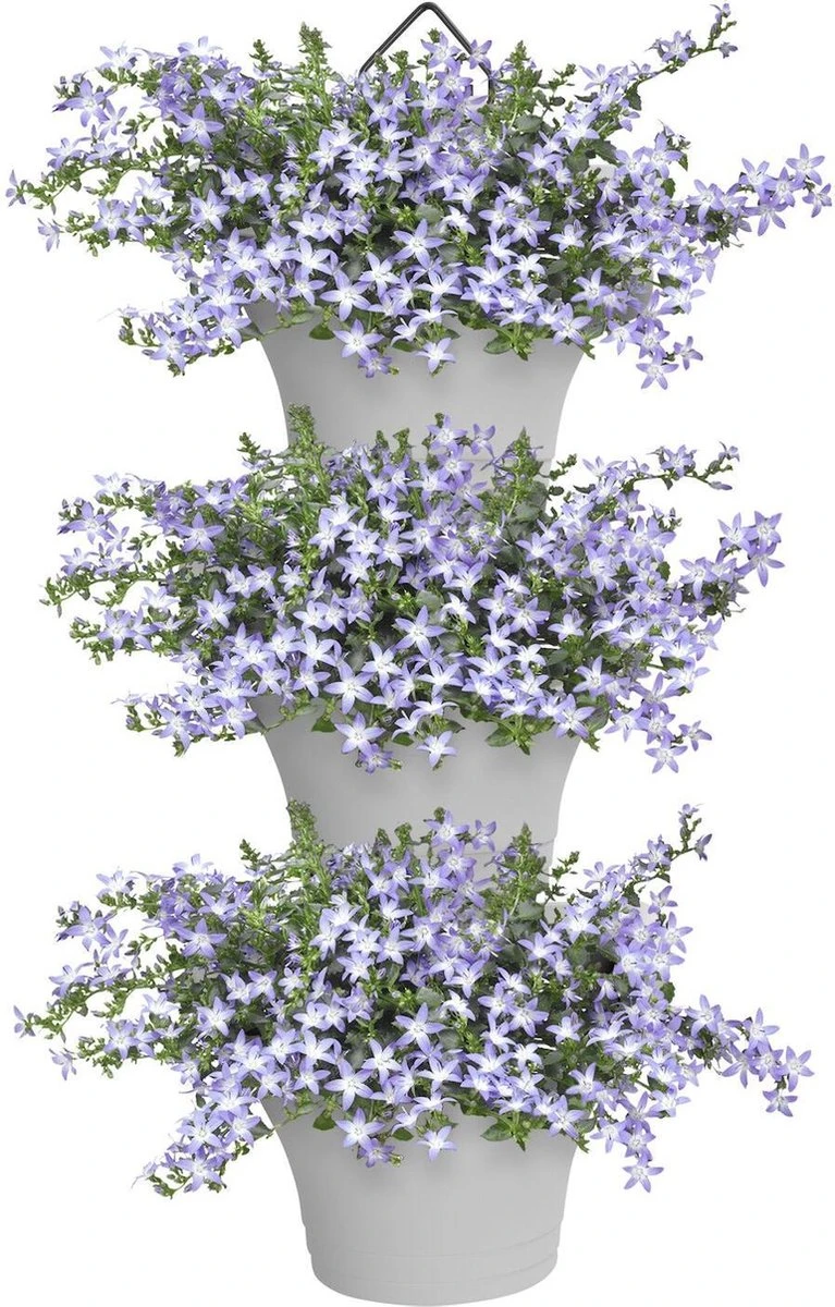 Elho Corsica Vertical Forest 24 - Bloempot Voor Balkonbuiten - Ø 26.7 X H 29.7 Cm - Wit/Wit 1 Elho Corsica Vertical Forest 24 - Bloempot Voor Balkonbuiten - Ø 26.7 X H 29.7 Cm - Wit/Wit