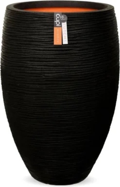 Capi Europe - Vaas Elegant Deluxe Rib NL - 40x60 - Zwart - Voor Binnen En Buiten - KBLR1131 -Tuinwereld Verkoop 768x1200 3