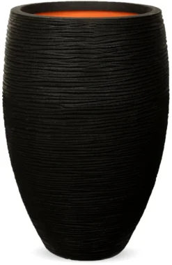 Capi Europe - Vaas Elegant Deluxe Rib NL - 40x60 - Zwart - Voor Binnen En Buiten - KBLR1131 -Tuinwereld Verkoop 779x1200 3