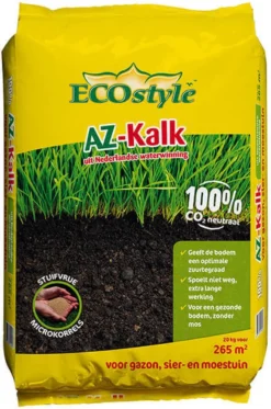 ECOstyle AZ Kalk Micro Korrel – Voor Gazon, Sier- En Moestuin - Corrigeert Zuurgraad Direct En Langdurig - Werkt Tegen Mos - CO2-Neutraal – 30 M² - 2 KG -Tuinwereld Verkoop 794x1200 2