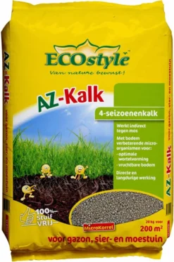 ECOstyle AZ Kalk Micro Korrel – Voor Gazon, Sier- En Moestuin - Corrigeert Zuurgraad Direct En Langdurig - Werkt Tegen Mos - CO2-Neutraal – 265 M² - 20 KG -Tuinwereld Verkoop 794x1200 4