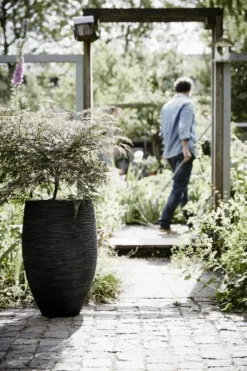 Capi Europe - Vaas Elegant Deluxe Rib NL - 40x60 - Zwart - Voor Binnen En Buiten - KBLR1131 -Tuinwereld Verkoop 800x1200 202