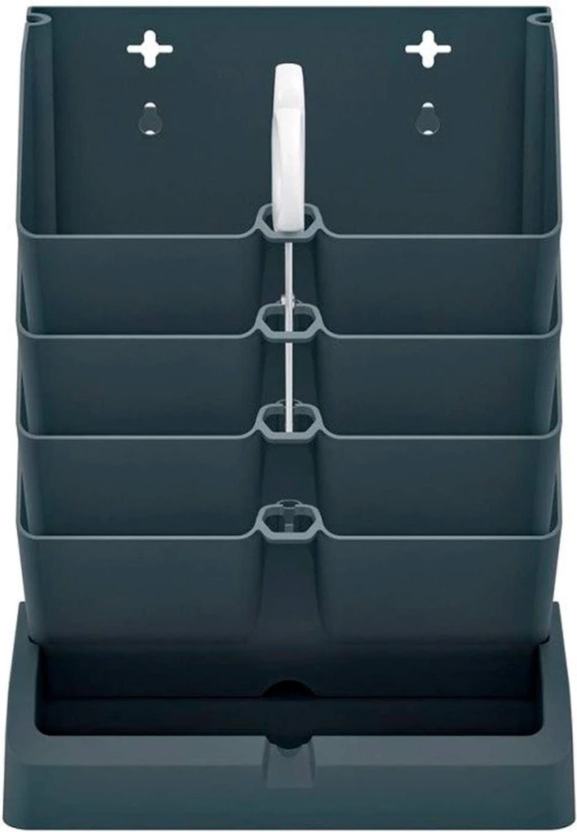 Prosperplast Verticale Kruidentuin Kunststof - Staand/hangend - Modulair - Antraciet Grijs - L 20 X B 11 X H 48 Cm - Incl. Kruidenschaar 5 Prosperplast Verticale Kruidentuin Kunststof - Staand/hangend - Modulair - Antraciet Grijs - L 20 X B 11 X H 48 Cm - Incl. Kruidenschaar - Afbeelding 5