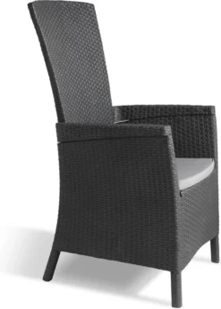 Allibert Vermont Verstelbare Tuinstoel - 64x68x107cm - Grafiet -Tuinwereld Verkoop 860x1200