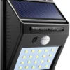 Solar LED Lamp Met Bewegingssensor - 20 LEDs - Zwart - Voor Buiten - Zonne-energie
