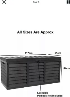 Grote Tuinkussen Opbergbox 320l UV-bestendig En Winterharde Tuinbox Met Wielen -Tuinwereld Verkoop 868x1200