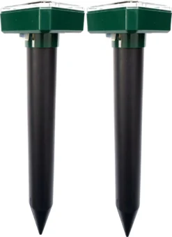 Aniway®- Mollenverjager - 2 Of 4 Stuks - Mollenbestrijding - Op Zonne-energie - Diervriendelijk - Waterdicht - Strakke Tuin/gazon/perceel