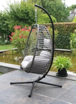 Lowander Egg Hangstoel Cocoon - Voor Binnen & Buiten - Met Standaard - Incl. Kussens -Tuinwereld Verkoop 878x1200 2