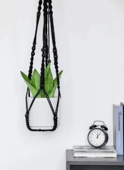 4 Stuks Luxe Macrame Plantenhangers - Boho Handgeweven Katoen Hangpot Voor Binnen/Buiten - Hangende Bloempot Met Kralen - Macramé Touw/Koord Hangplant Houder - Bohemian Wandhanger Decoratie - Plant Hanger - Verticale Tuin Bloempothouder Planthanger -Tuinwereld Verkoop 880x1200 9