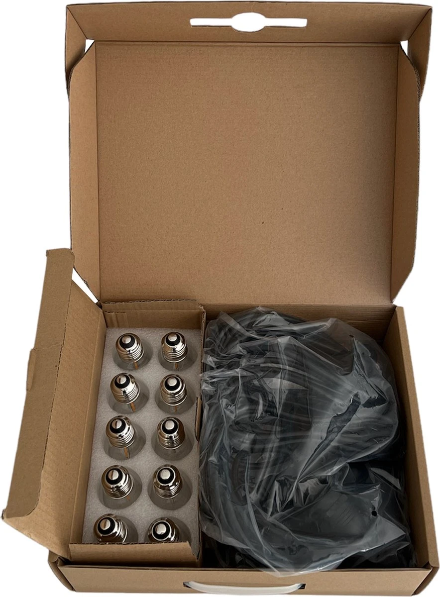 A Sunny Day Lichtsnoer Buiten - 10 Meter Inclusief 10 LED Lampen - 10 Meter Lichtsnoer Voor Buiten + 2 Meter Aansluitsnoer - Prikkabel - Priklicht - Lichtsnoer - 10 LED Lampen - E27 Fitting - Verlengbaar - Lichtsnoer Binnen 12 A Sunny Day Lichtsnoer Buiten - 10 Meter Inclusief 10 LED Lampen - 10 Meter Lichtsnoer Voor Buiten + 2 Meter Aansluitsnoer - Prikkabel - Priklicht - Lichtsnoer - 10 LED Lampen - E27 Fitting - Verlengbaar - Lichtsnoer Binnen - Afbeelding 12