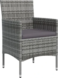 VidaXL 7-delige Tuinset Met Kussens Grijs En Zwart -Tuinwereld Verkoop 891x1200