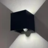 Lura Life - Design Wandlamp Kubus Met Bewegingssensor - LED - Zwart - 3000K Warm Wit - IP65 Waterdicht - Muurlamp - Geschikt Voor Binnen & Buiten - Motion Sensor