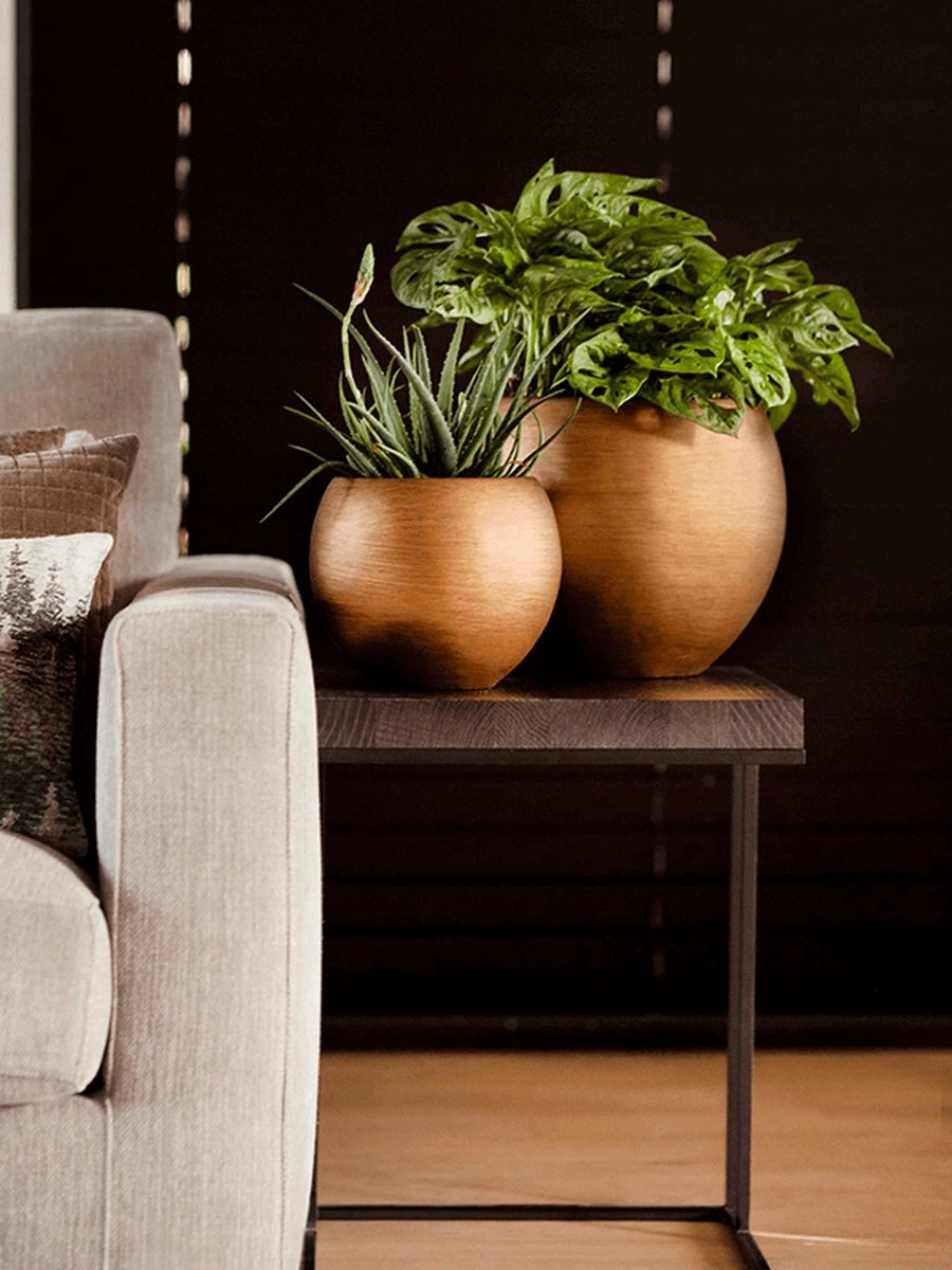 Capi Europe - Vaas Bol Retro - 30x25 - Goud - Bloempot Voor Binnen - BRTG104 10 Capi Europe - Vaas Bol Retro - 30x25 - Goud - Bloempot Voor Binnen - BRTG104 - Afbeelding 10