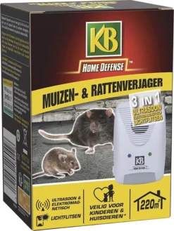 KB Home Defense Ratten- En Muizenverjager - Elektromagnetisch / Ultrasoon / Lichtflits - 220m2 Bereik - Diervriendelijk - Ongedierte Verjager -Tuinwereld Verkoop 901x1200 4