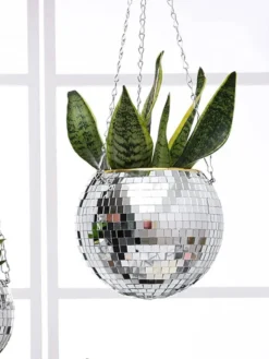 Discobal Hangplant - Bloempot - Hangplant - Disco - Discobal - Spiegel - Zilver - Hangpot - Glitter - Planten In Bak - Hangend - Staand -Tuinwereld Verkoop 901x1200 8
