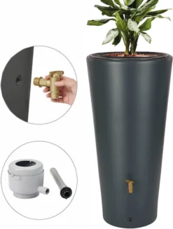 Garantia Regenton Vaso 220 Liter - 2 In 1 + Plantenbak + Vulautomaat