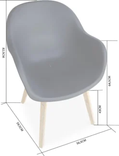 Alice's Garden Kuipstoelen CELEBES - Set Van 4 - Acacia En Kunststof - Grijs -Tuinwereld Verkoop 918x1200