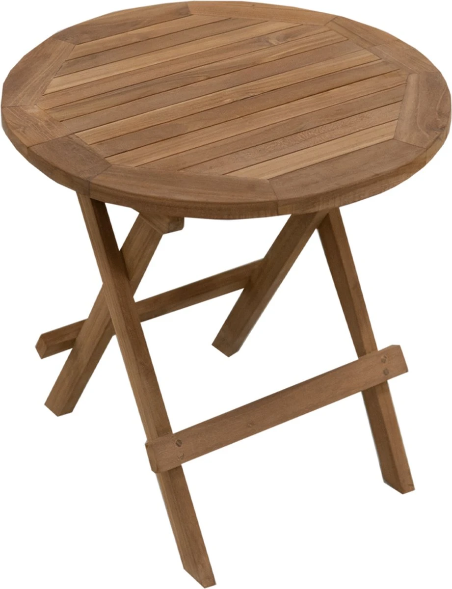 Picknicktafel Rond - Bijzettafel Voor Buiten - - Inklapbare Picknicktafel - Kleine Klaptafel Met Handvat - 50cm 1 Picknicktafel Rond - Bijzettafel Voor Buiten - - Inklapbare Picknicktafel - Kleine Klaptafel Met Handvat - 50cm