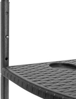 Relaxdays Balkontafel Inklapbaar, Balkon Tafel Rotan, Hangtafel Reling - Zwart -Tuinwereld Verkoop 929x1200