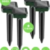 Vulpes Verjager® Mollenverjager - 4 Stuks - Muizenverjager - Mollenbestrijding - Werkt Op Zonne-energie - Waterdicht - Diervriendelijk - Strakke Tuin, Gazon Of Perceel!