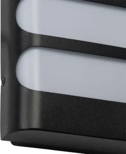 QAZQA Gaev - Moderne LED Wandlamp Met Bewegingsmelder | Bewegingssensor | Sensor Voor Buiten - 1 Lichts - D 5 Cm - Zwart - Buitenverlichting -Tuinwereld Verkoop 982x1200 1