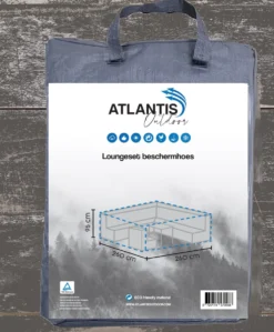 Weersbestendige Beschermhoes Loungeset / Tuinset (met Hoge Tafel) | 260 X 260 X 95 Cm | Premium | Waterproof | TÜV Rheinland Gecertificeerd | Hoes Voor Tuin | Waterdicht | Solution Dyed (verkleuring Onmogelijk) | Grijs / Antraciet -Tuinwereld Verkoop 992x1200