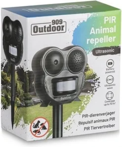 909 Outdoor - Ultrasone Dierenverjager - 4x AA-Alkalinebatterijen - 13,6 X 7,5 X 13 Cm -Tuinwereld Verkoop 996x1200 4